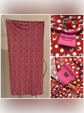 Vintage Y2K 90s by Save the Queen! Polka Dot Tube Pencil skirt.